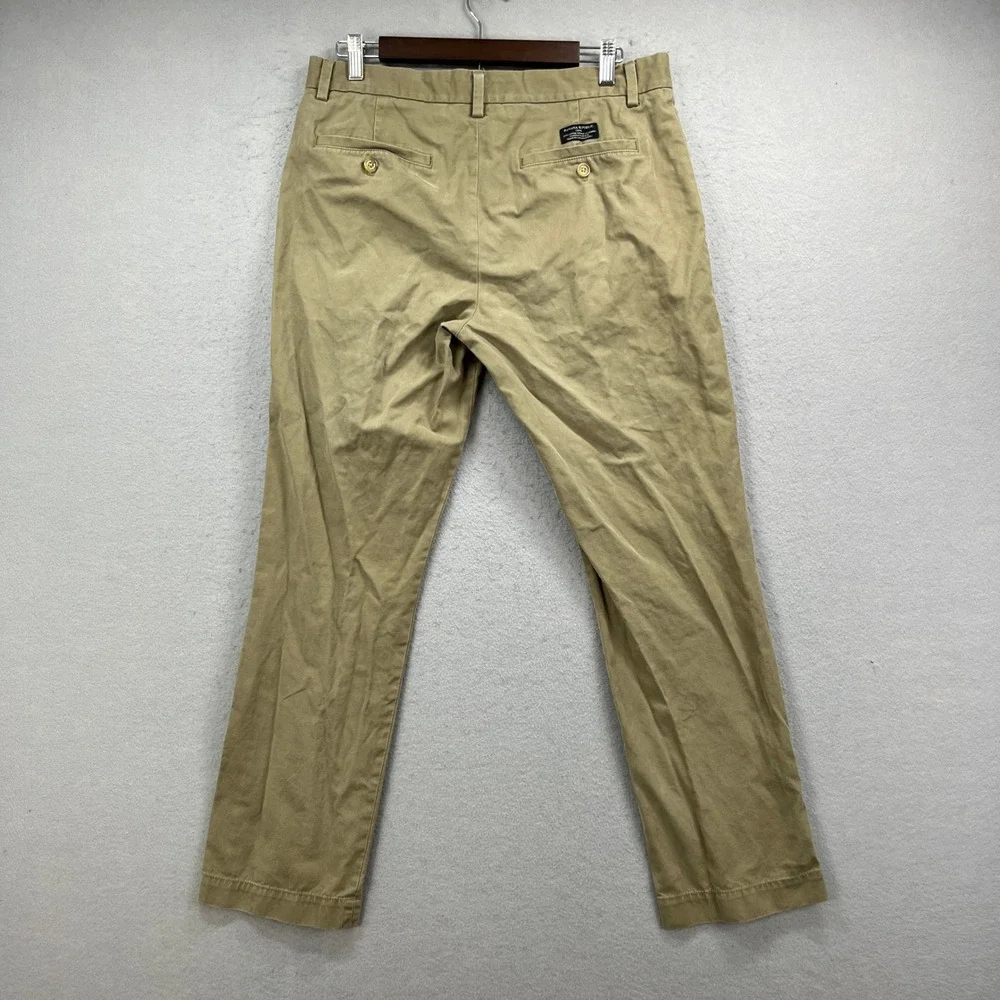 Banana Republic Aiden Chino Pants Mens 32x28* Khaki Tan Slim Fit Preppy Classic